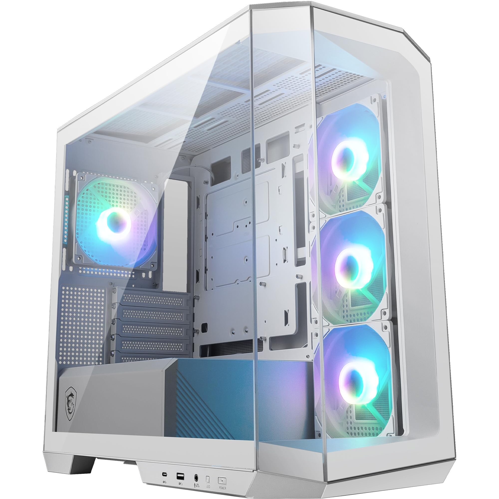 MSI MAG Pano 100R PZ ARGB Fanlı Beyaz ATX Oyuncu Kasası - 1